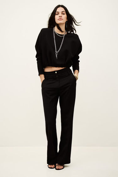 ba&sh Branny Top in Noir - Estilo Boutique
