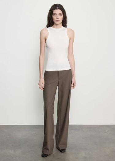Enza Costa Cashmere Rib Tank in Off White