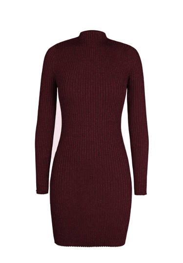 525 America Mabel Metallic Dress in Oxblood - Estilo Boutique