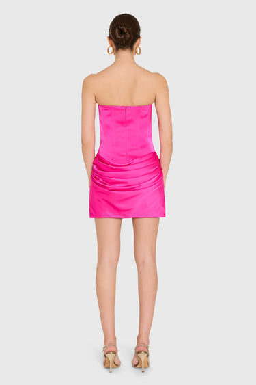 Amanda Uprichard Mariah Dress in Hot Pink