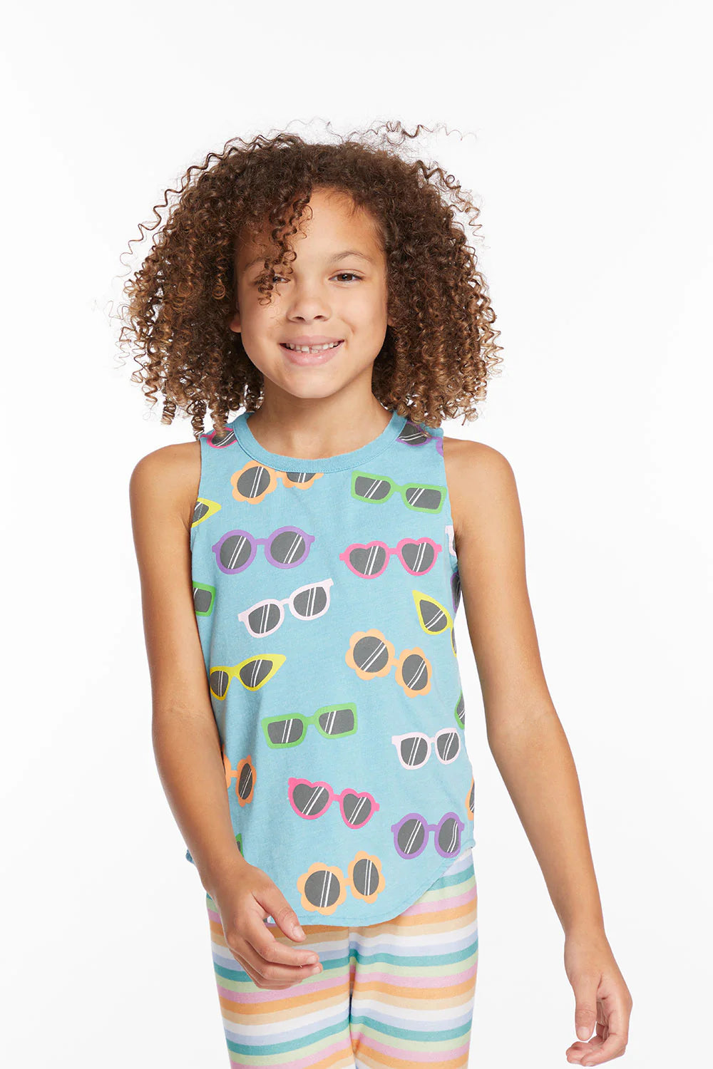 Chaser Kids Crazy Sunglasses Tank in Wind
