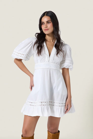 Scarlett Poppies Olga Dress in White