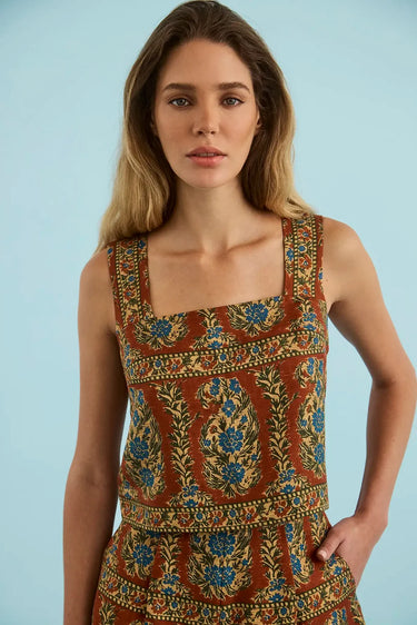 Hunter Bell Corby Top in Amber Glen Brown