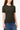 Frame The Smocked Short Sleeve Sweater in Rich Military