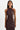 Lamarque Ginny Lace Trim Faux Leather Top in Vamp