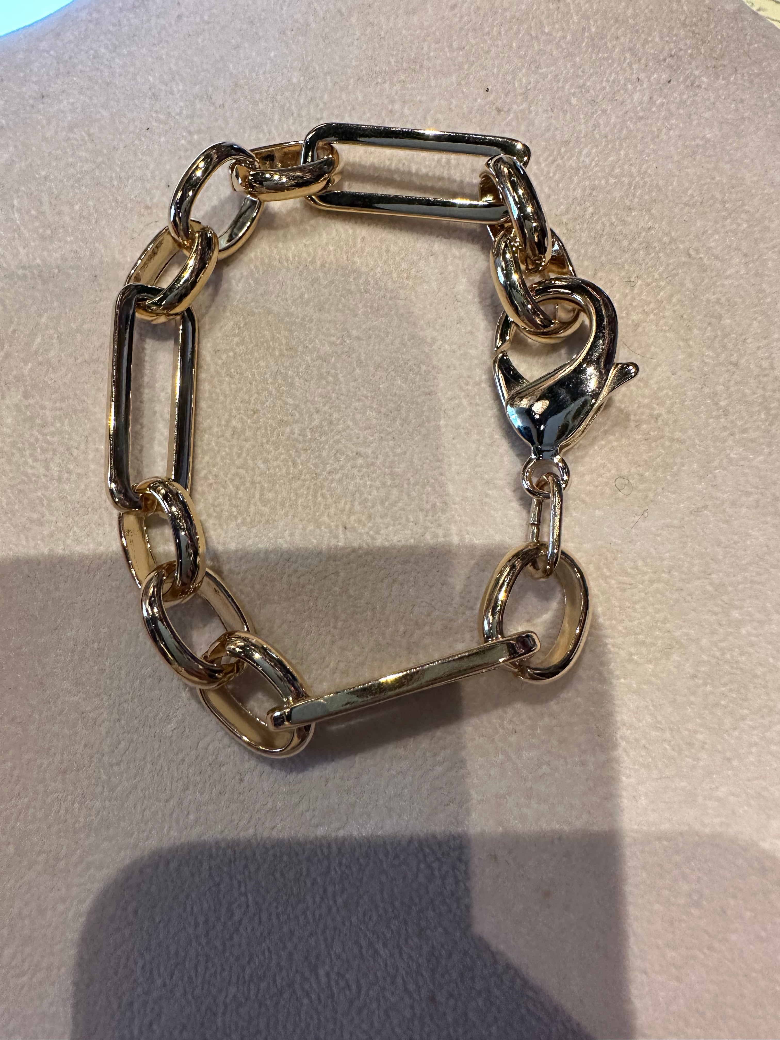 Paula Rosen Link Chain Bracelet in Gold
