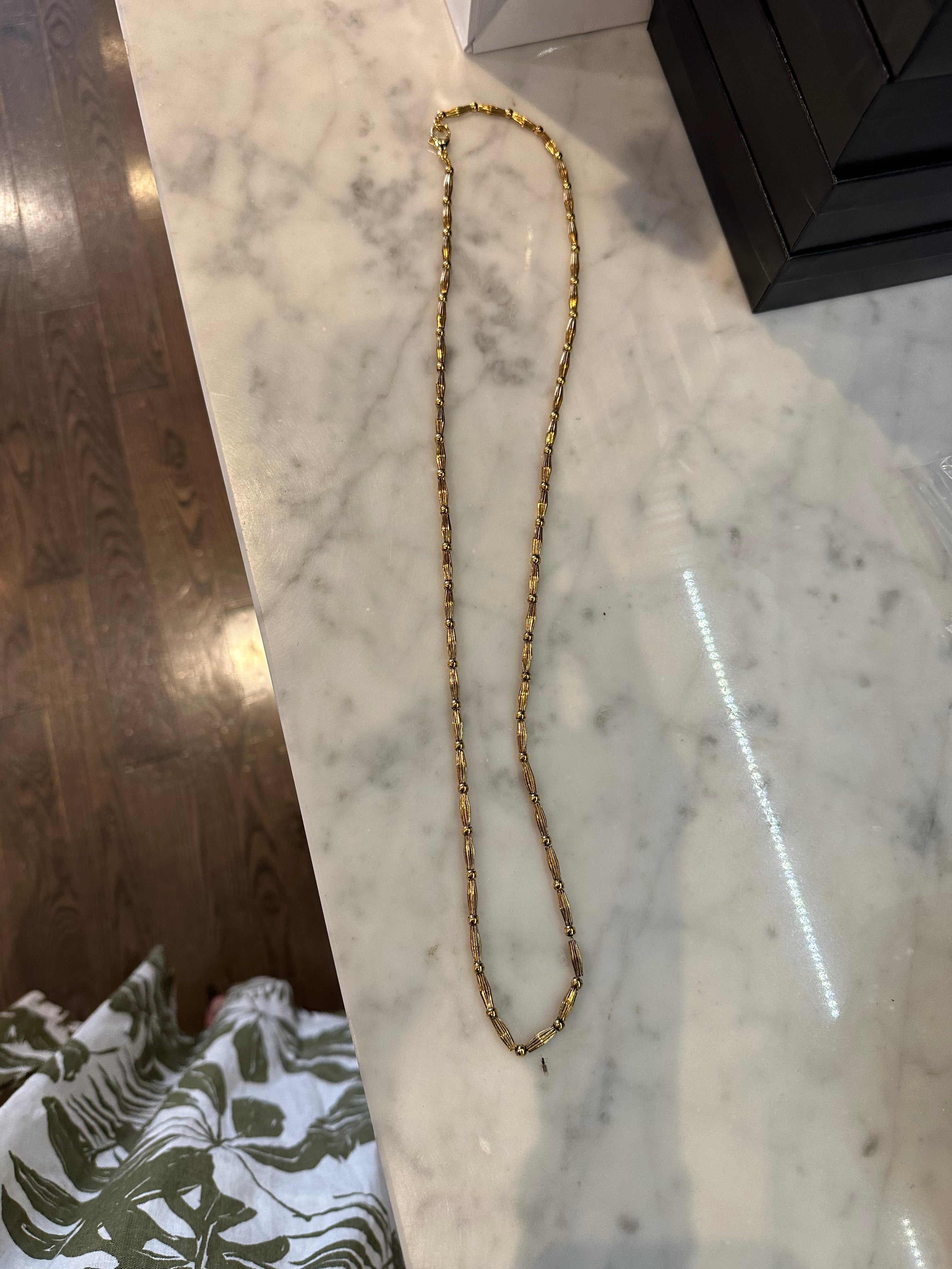Nicole Romano Fluted Bead Strand Necklace