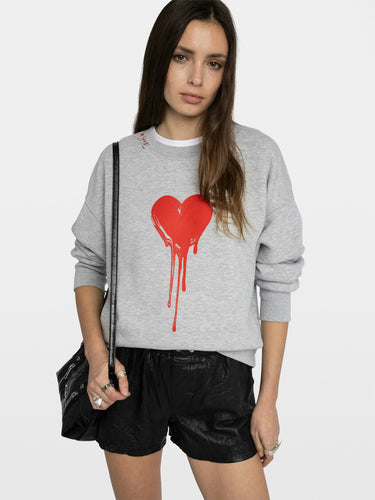Zadig & Voltaire Oscar Sweatshirt in Gris Chine Clai - Estilo Boutique