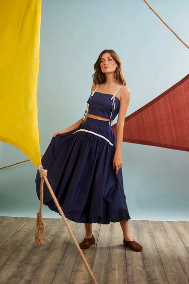 Hunter Bell Allegra Skirt in Deep Sea