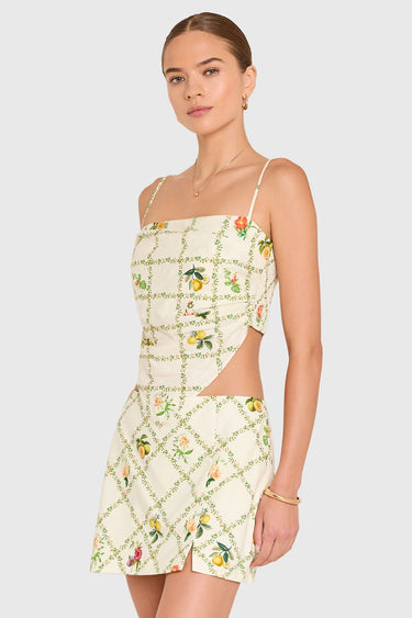 Amanda Uprichard Francie Romper in Hibiscus