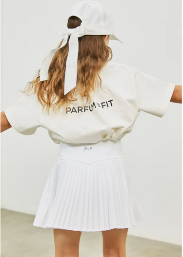 Parfum De Fit Pleat Tennis Skirt in White