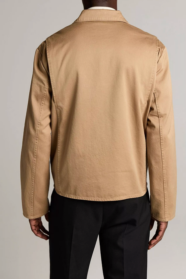 Vince Brushed Cotton Twill Field Jacket in Carmelo