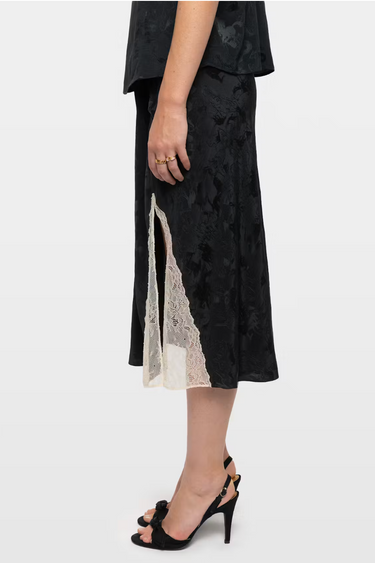 Zadig & Voltaire Jayla Silk Skirt in Gloom