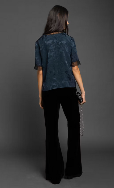 Zadig & Voltaire Tedoxa Silk Top in Encre