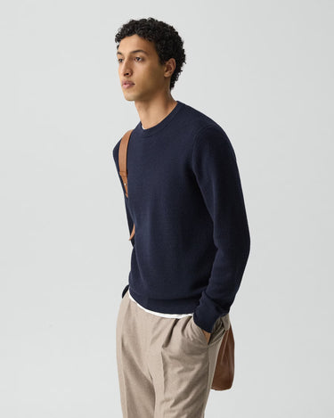 Theory Maden Crewneck Sweater in Baltic - Estilo Boutique