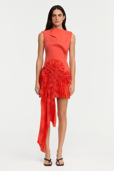 Acler Aberleigh Mini Dress in Chilli