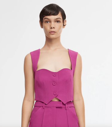 Acler Barcroft Top in Plum - Estilo Boutique