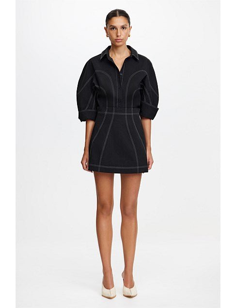 Acler Burwell Mini Dress in Black - Estilo Boutique Acler Burwell Mini Dress in Black - Estilo Boutique