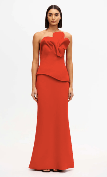 Acler Esher Maxi Dress in Cherry
