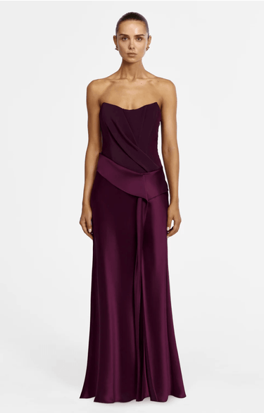 Acler Lamette Maxi Dress in Boysenberry