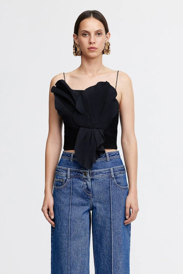 Acler Newtoft Top in Black - Estilo Boutique