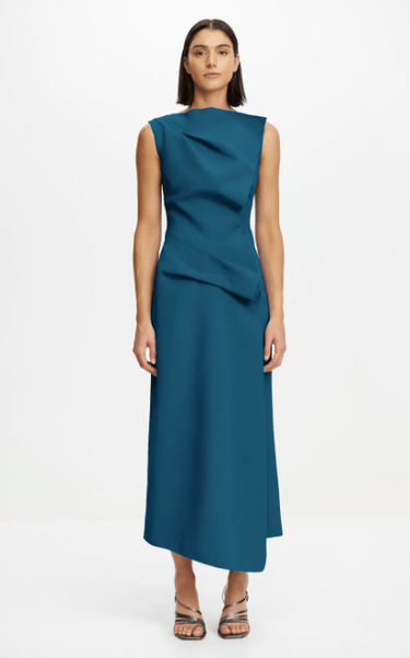 Acler Normanhill Midi Dress in Prussian Blue