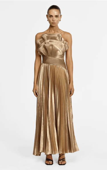 Acler Penda Maxi Dress in Gold