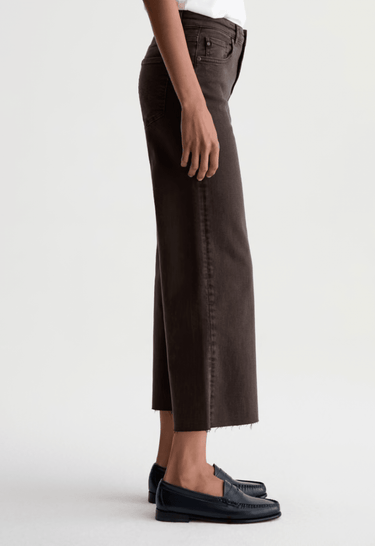 AG Saige Wide Leg Crop Jean in Sulfur Burnt Umber
