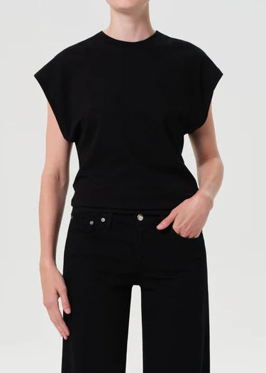 Agolde Meg Tee in Black