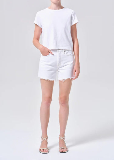 Agolde Parker Long Short In Panna Cotta