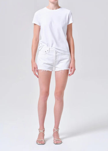 Agolde Parker Vintage Cut Off Short in Marshmallow