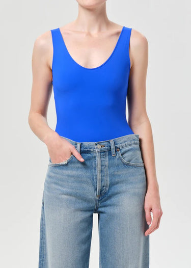 Agolde Tora Bodysuit In Cobalt