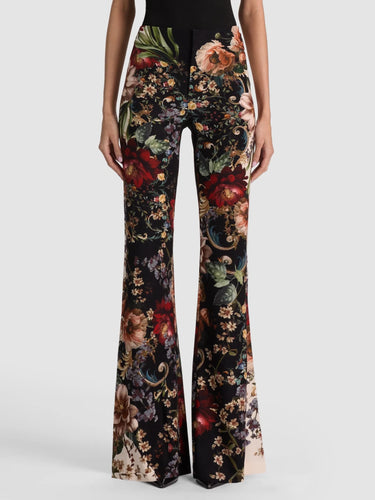 Alice + Olivia Andrew Printed Pant in Floral Radiance