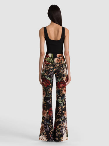 Alice + Olivia Andrew Printed Pant in Floral Radiance
