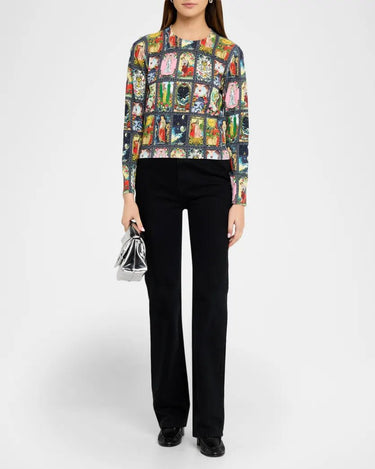 Alice + Olivia Carolee Printed Pullover in Enchanted Tarot