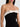 Alice + Olivia Katya Sculpted Bow Romper in Black Off White