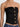 Alice + Olivia Kelcey Strapless Satin Vest Top in Black