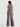 Alice + Olivia Olivia Vegan Wide Leg Pant in Dark Chocolate Off White