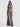 Alice + Olivia Olivia Vegan Wide Leg Pant in Dark Chocolate Off White