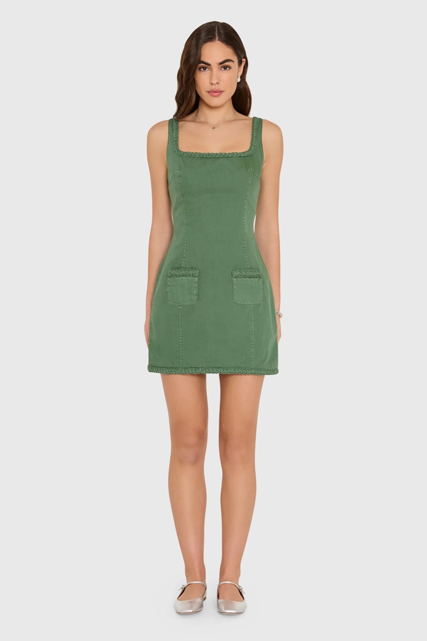 amanda uprichard sandrine dress green Amanda Uprichard Sandrine Silk Mini Dress