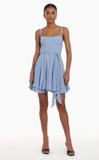amanda uprichard light blue dress Amanda Uprichard Anais Mini Dress - Blue