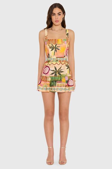 Amanda Uprichard April Romper in Palm Springs Print