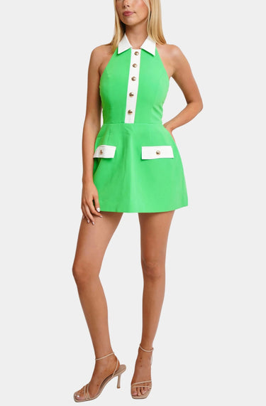 Amanda Uprichard Archer Romper in Grass Ivory