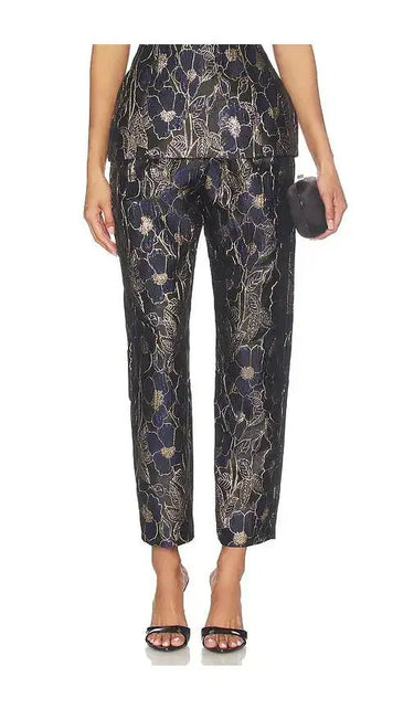 Amanda Uprichard Audrey Pants in Violette Brocade