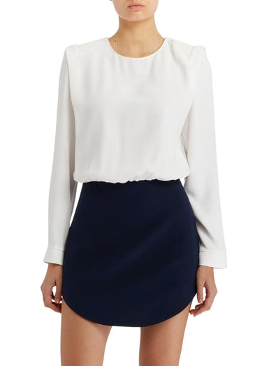 Amanda Uprichard Baldwin Dress in Ivory/Ink - Estilo Boutique