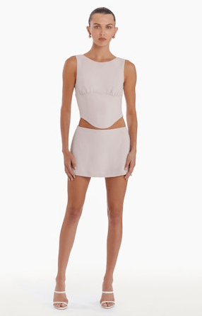 Amanda Uprichard Bellini Top in Mochi - Estilo Boutique