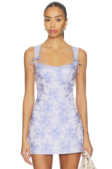 Amanda Uprichard Candice Top in English Lavender