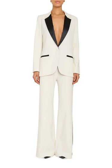 Amanda Uprichard Caviar Pants in Ivory Black