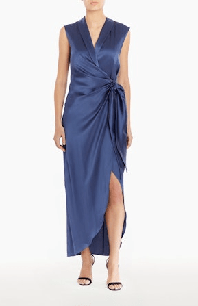 Amanda Uprichard Clara Maxi in Steel - Estilo Boutique