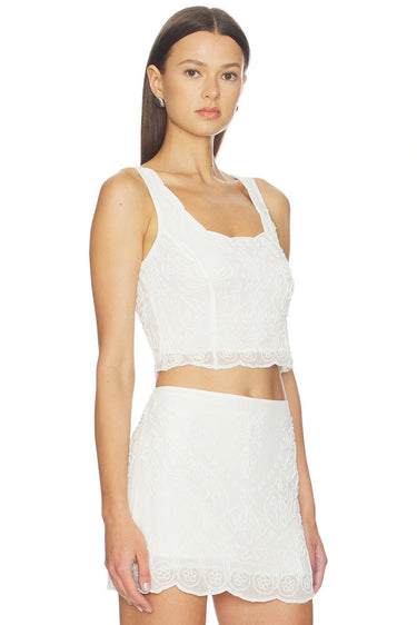 Amanda Uprichard Elisha Top in White
